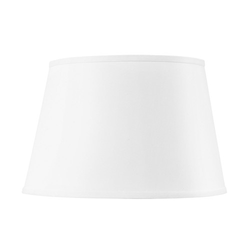 Shade 16-inch White Linen, with Nickel, White