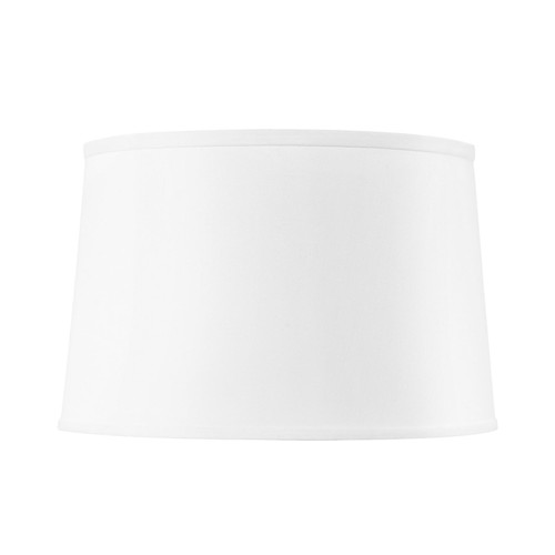 Shade 17-inch White Linen, with Gold, White