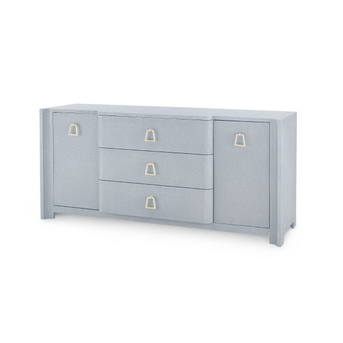 Audrey 3-Drawer & 2-Door Cabinet, Washed Winter Gray