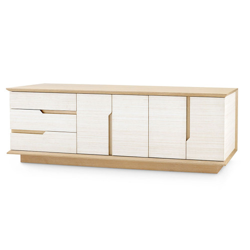 Simon 3-Drawer & 4-Door Cabinet, Light Natural Shimmer