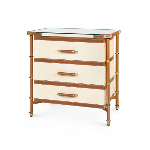 Toulon 3-Drawer Side Table, Tan