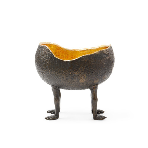 Tumbler Bowl, Bronze and Gold Leaf