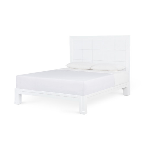 Patricia King Headboard With Ryder Bed Frame, Vanilla