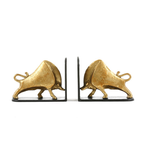 Bisoni Bookends (Pair), Gold Leaf
