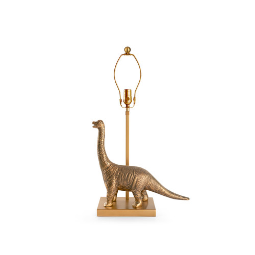 Bruno Lamp Without Shade, Antique Brass