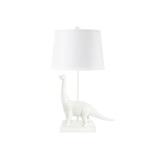 Bruno Lamp Without Shade, Plaster White
