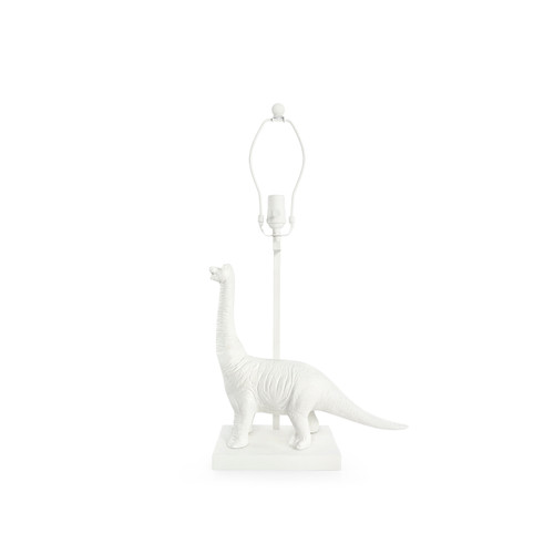 Bruno Lamp Without Shade, Plaster White
