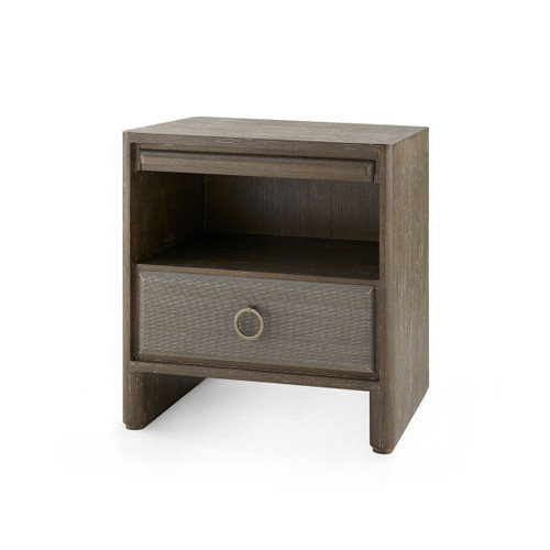 Wesley 1-Drawer Side Table, Light Mocha Shimmer Weave