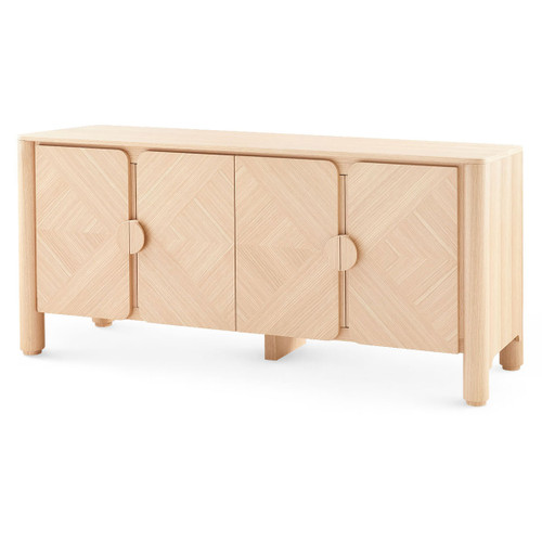 Nolan 4-Door Cabinet, Pristine Oak