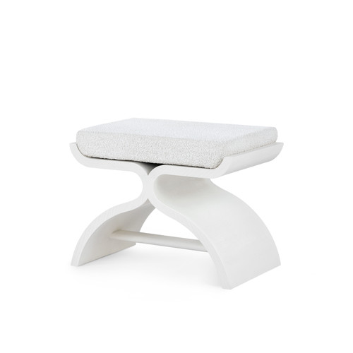 Carson Stool, Glazed Whisper White