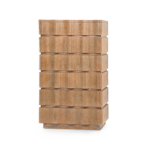 Vanessa Tall 6-Drawer, Almond