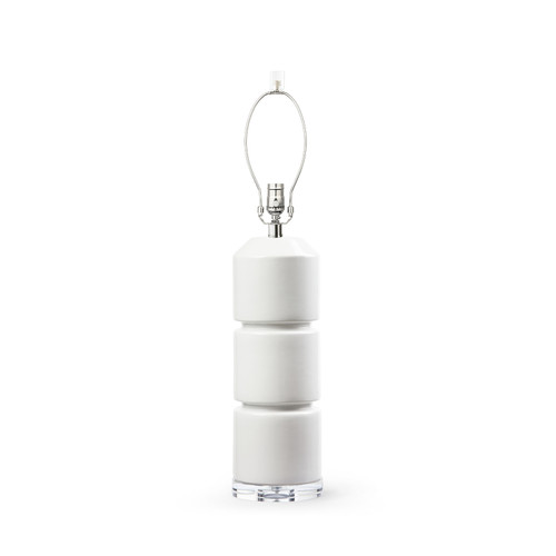 Charles Lamp Without Shade, Ivory Frost