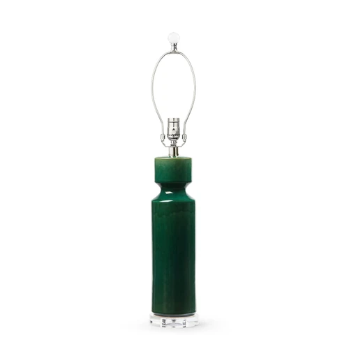 Corinth Lamp Without Shade, Emerald Green