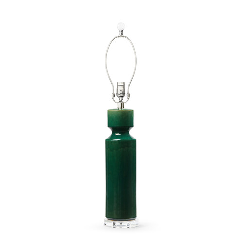 Corinth Lamp Without Shade, Emerald Green