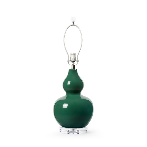 Devon Lamp Without Shade, Emerald Green