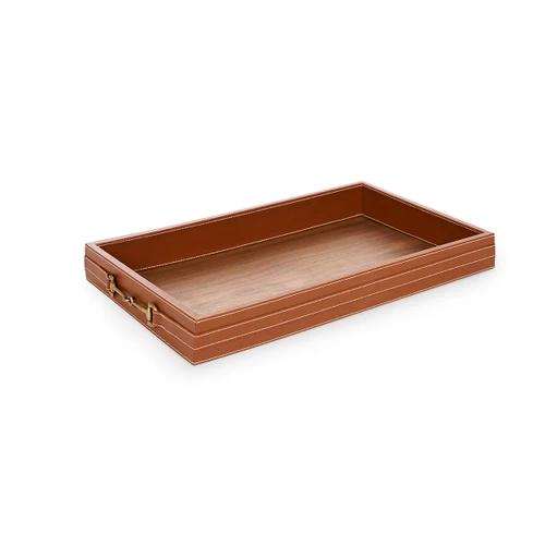 Buckley Rectangular Serving Tray, Tan