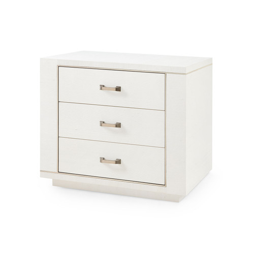 Ethan 3-Drawer Side Table, Sand White