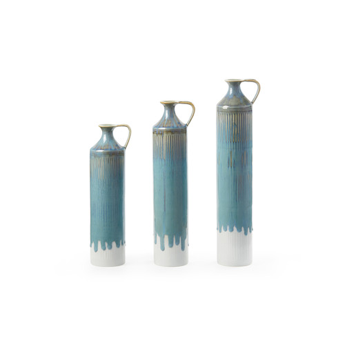 Flagon Vase Set of 3, Lagoon