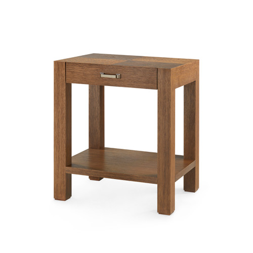 Velma 1-Drawer Side Table, Honeyed Burl