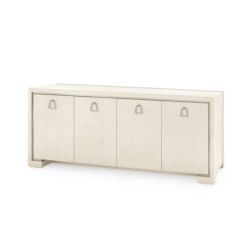 Blake 4-Door Cabinet, Blanched Oak