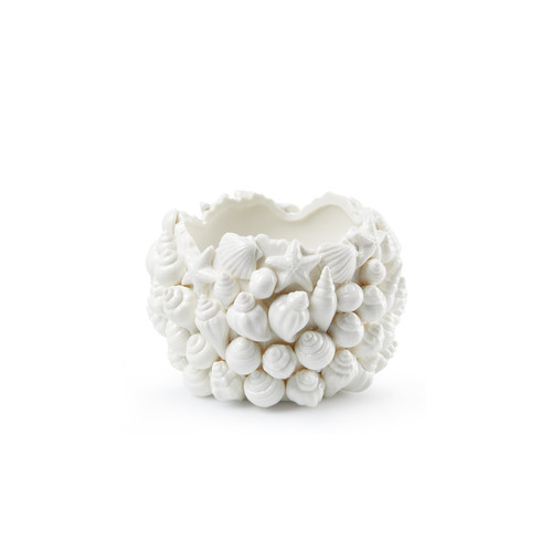 Sanibel Medium Vase, Blanc de Chine