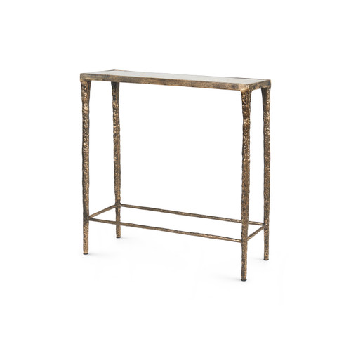 Nora Console Table, Antique Brass