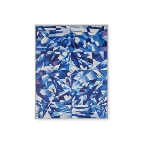 Asha Framed Canvas, Blue