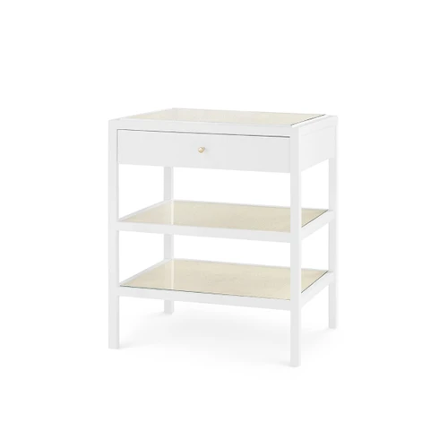 Caanan 1-Drawer Side Table, Vanilla