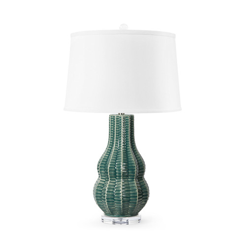Quinn Lamp Without Shade, Veridian Green
