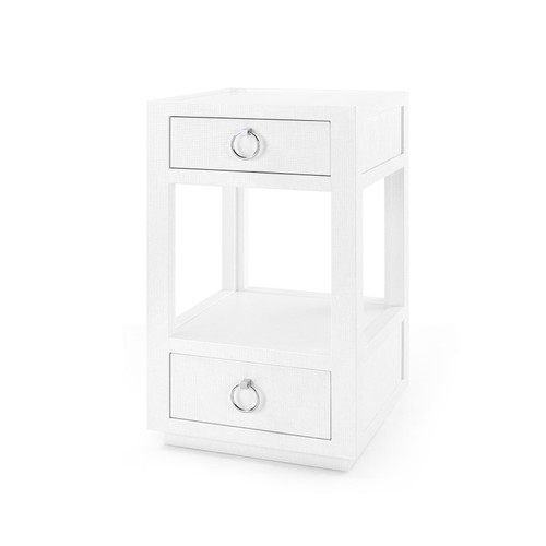 Camilla  2-Drawer Side Table, Chiffon White