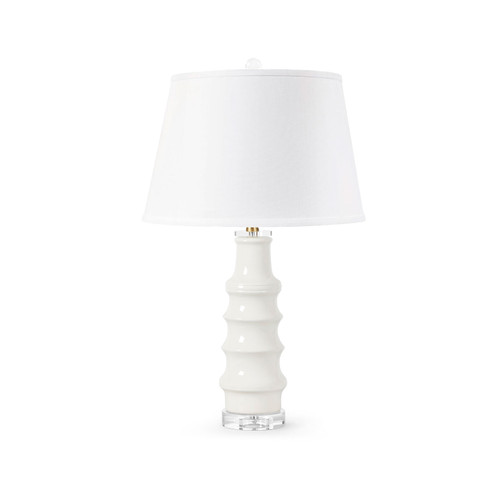 Jesse Lamp with Shade 16-inch White Linen, with Gold, Cloud Nine Jesse Lamp with Shade 16-inch White Linen, with Gold, Cloud Nine