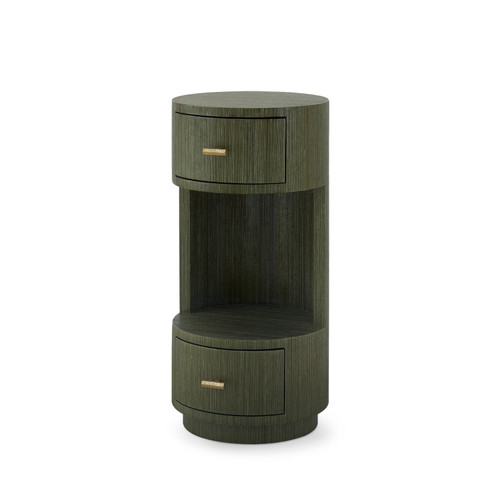 Aaron 2-Drawer Side Table, Deep Olive