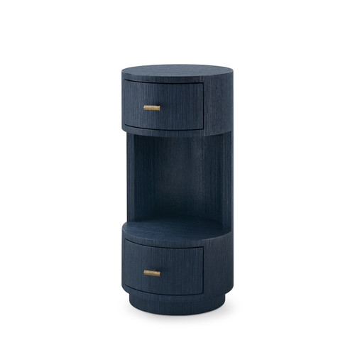 Aaron 2-Drawer Side Table, Selvage Blue