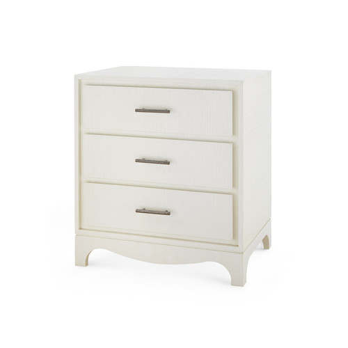 Barrett 3-Drawer Side Table, Sand White