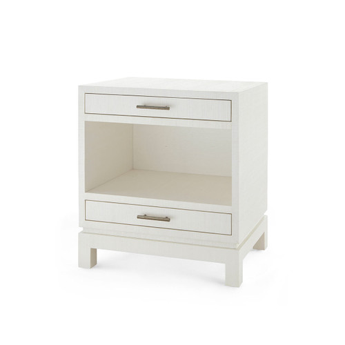 Florence 2-Drawer Side Table, Sand White