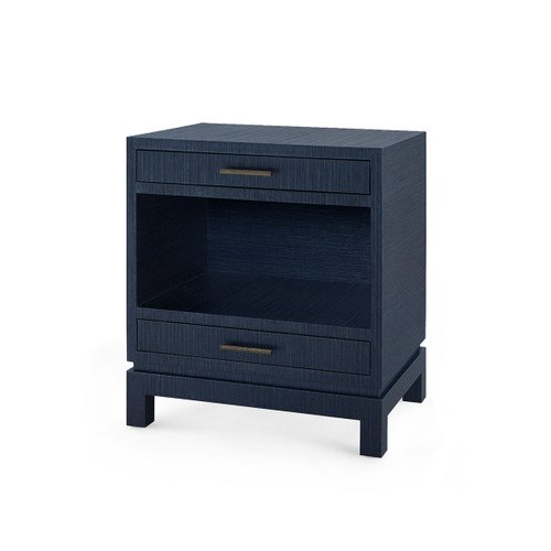 Florence 2-Drawer Side Table, Selvage Blue