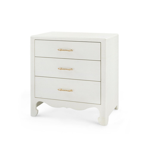 Gianna 3-Drawer Side Table, Sand White