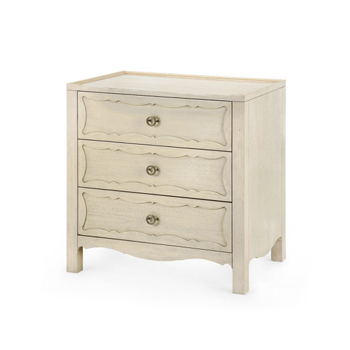 Sara 3-Drawer Side Table, Sailcloth Sheen