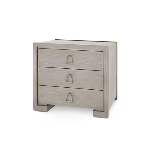Blake 3-Drawer Side Table, Taupe Gray Blake 3-Drawer Side Table, Taupe Gray