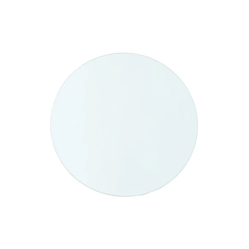 Claudette 1-Drawer Round Side Table Glass Top, Clear