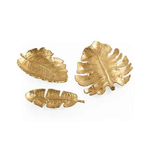 Everglades Nesting Bowls Set of 3, Gold Leaf