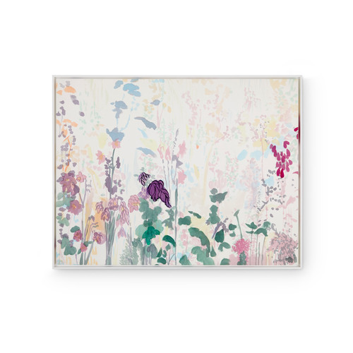 Wildflower Framed Canvas, White