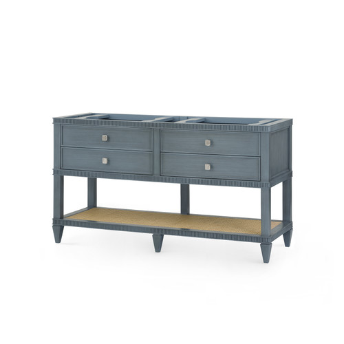 Sienna 2-Drawer Table - Base Only, Foggy Horizon