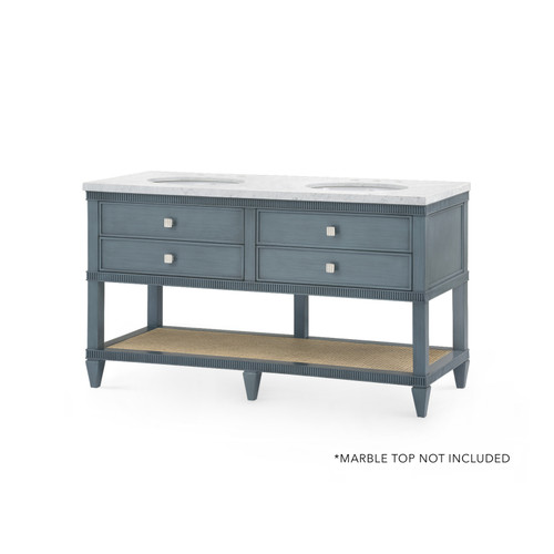 Sienna 2-Drawer Table - Base Only, Foggy Horizon