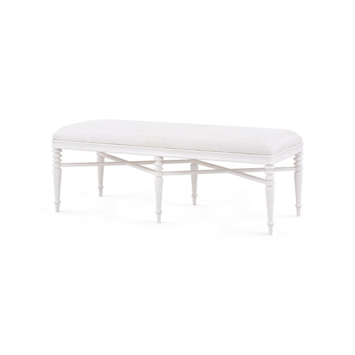 Lawrence Bench, Glazed Whisper White