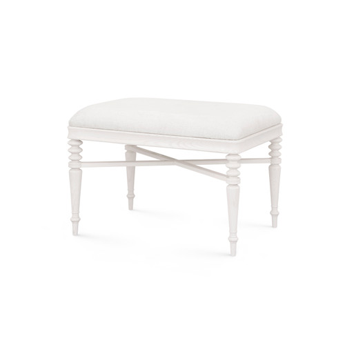 Lawrence Stool, Glazed Whisper White