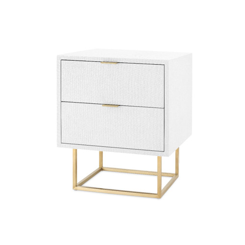 Cubik 2-Drawer Side Table, Chiffon White Cubik 2-Drawer Side Table, Chiffon White