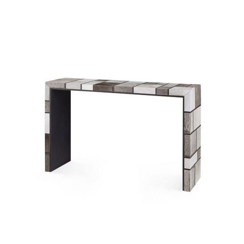 Mondrian Console with Glass Top, Gray