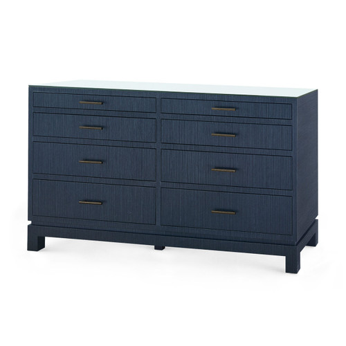 Florence Extra Large 8-Drawer with Glass Top, Selvage Blue