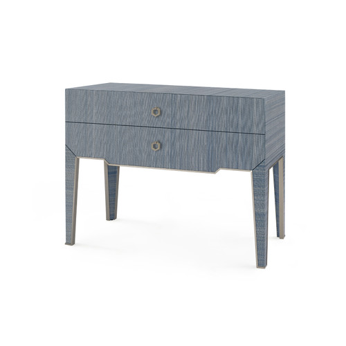 Madeline Console with Glass Top, Colonial Blue